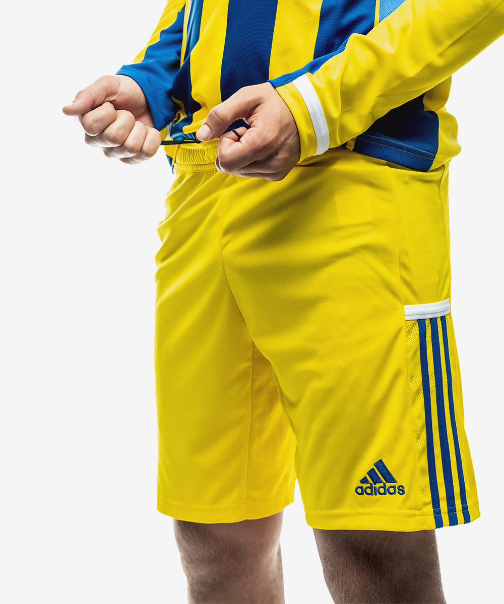 Vervelen Interpretatie Dapper Spodenki adidas meczowe żółte rozmiar
