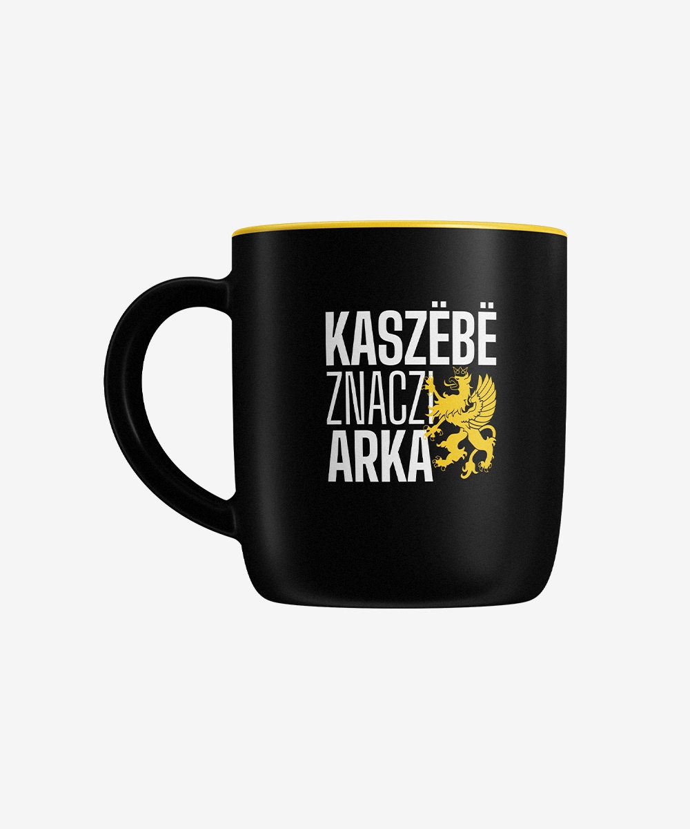 Kubek czarny Kaszëbë znaczi Arka