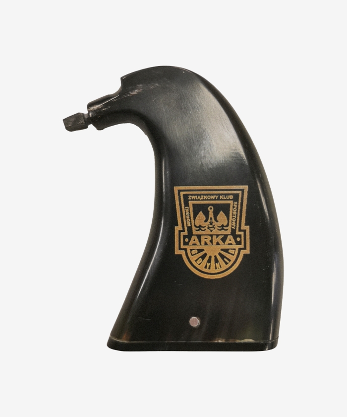 Tabakiera z krowiego rogu z herbem