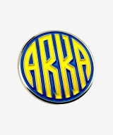 Pins metalowy żółto niebieski ARKA koło