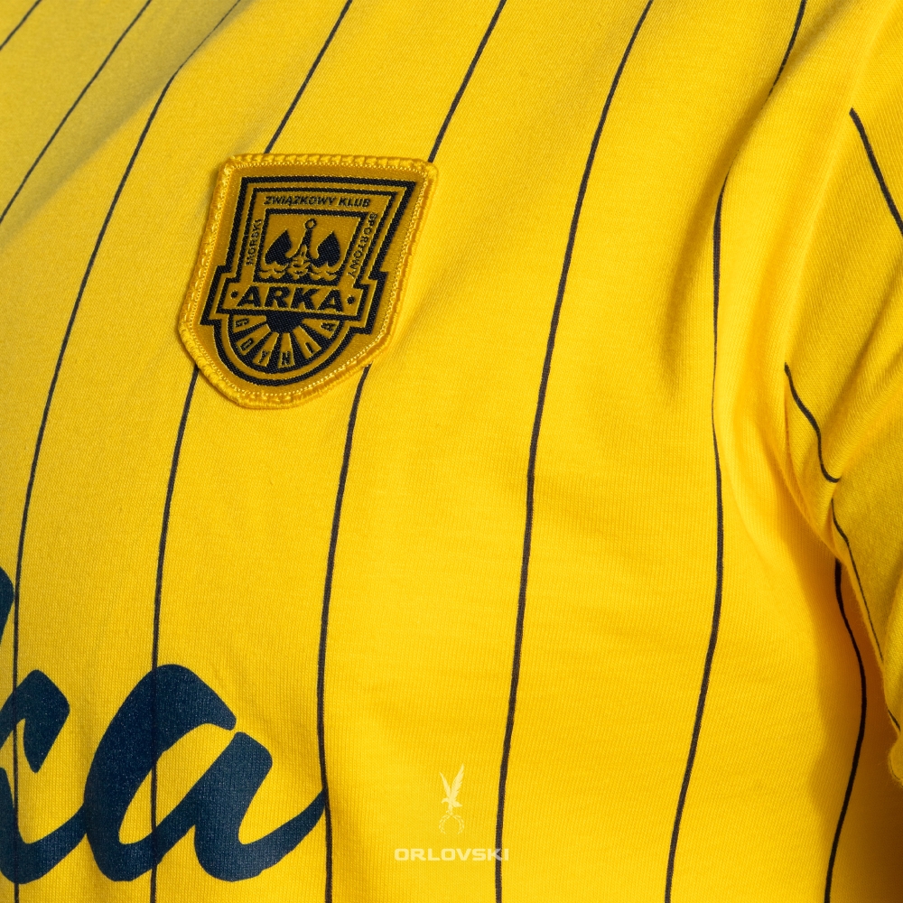 T-shirt żółty w paski Arka