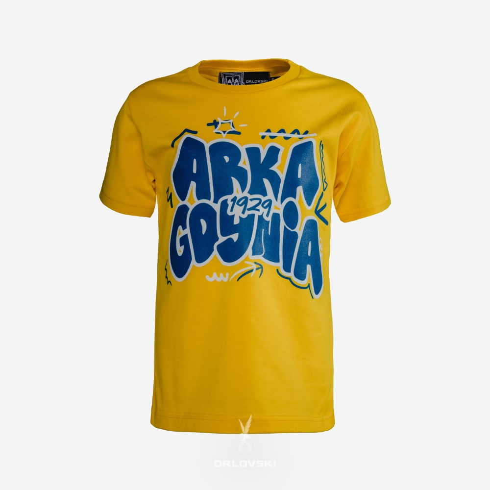 T-shirt żółty dziecięcy Graffiti