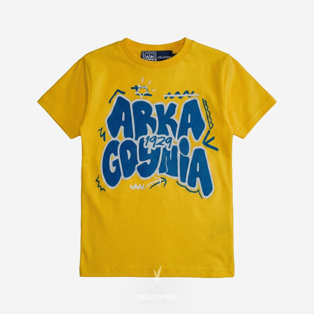 T-shirt żółty dziecięcy Graffiti