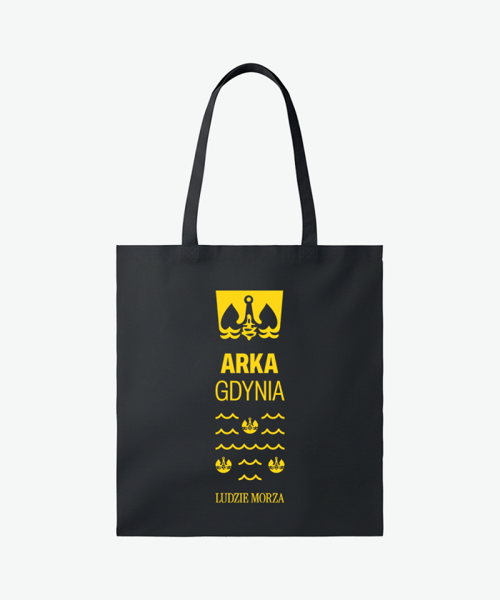 Torba bawełniana czarna Arka Gdynia