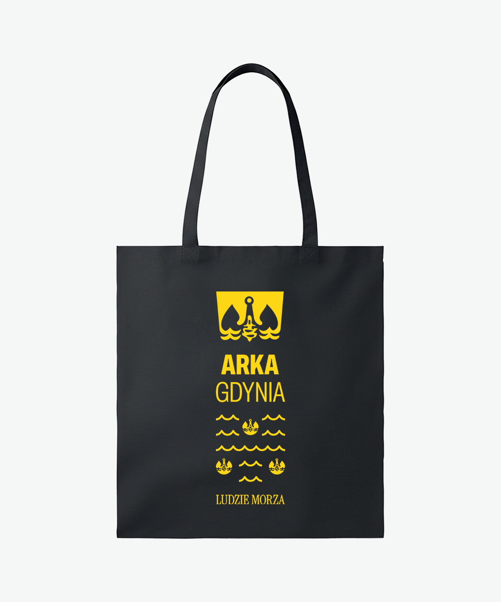 Torba bawełniana czarna Arka Gdynia