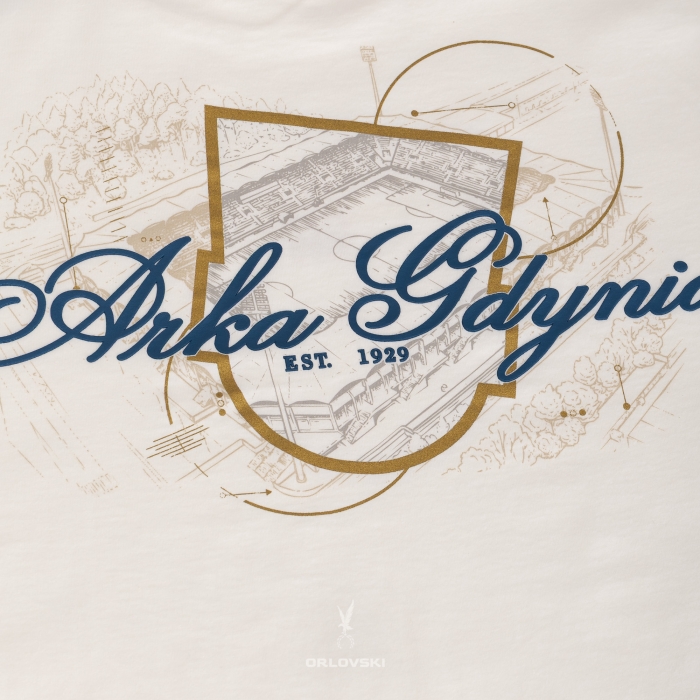T-shirt kremowy Arka Gdynia